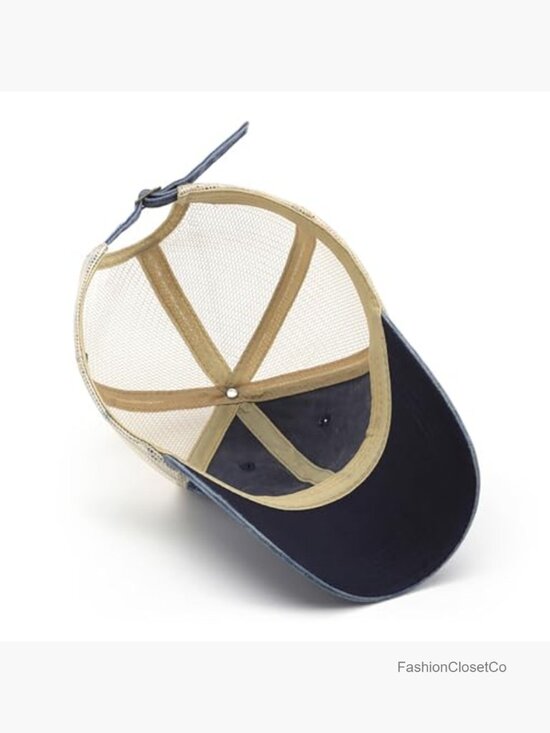 Vintage Washed Cotton Distressed Trucker Hat with Mesh Back, Low Profile main image 6